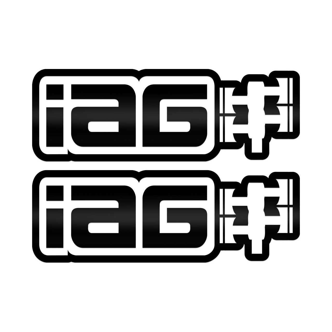 IAG Performance, IAG 20" Gloss Black Die Cut Sticker - Sold as 1 Pair.