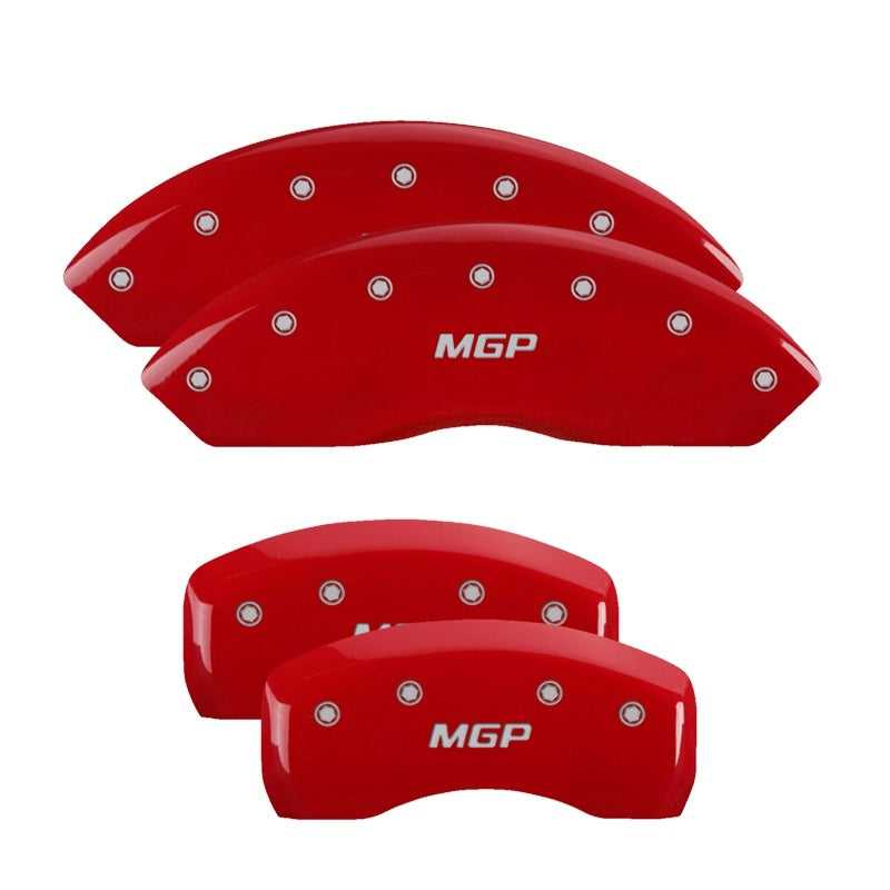 MGP, MGP 4 Caliper Covers Engraved Front & Rear MGP Red finish silver ch